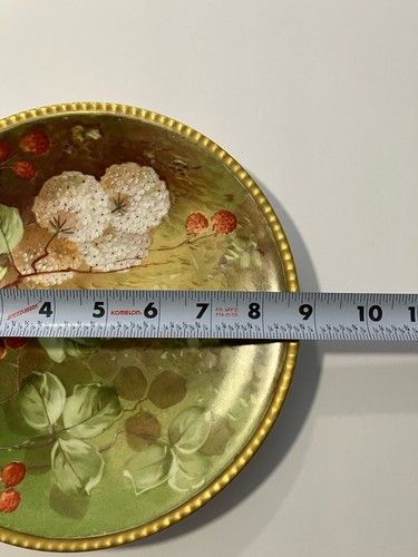 Blakeman & Henderson Limoges France Porcelain Decorative Plate Gold Trim Signed - Picture 10 of 10