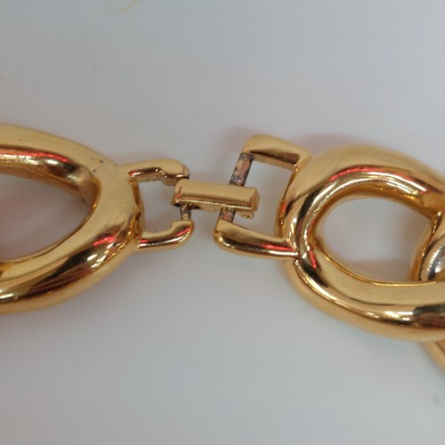 Collana vintage maglia grossa girocollo tono oro 17" - Foto 6 di 14