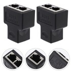  2 Pcs Network Cable Splitter Lan Ethernet Extender Adapter Splitters