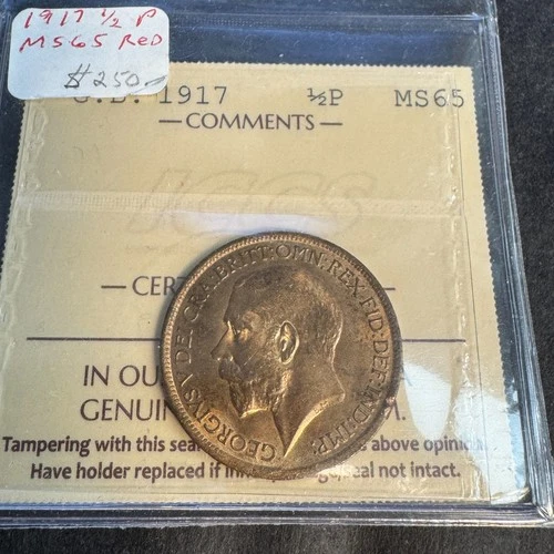 1917 George V Half Penny — photo from another recent sale