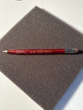 Vintage Har Mar Seeds Blissfield Translucent Red Scripto Mechanical Pencil As Is