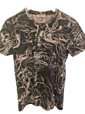 Men s SANDRO PARIS Smoke Marble Print T-Shirt