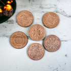 Marajoara Patterns Wooden Coaster Set – Marajoara Tribal Design Wooden Coasters