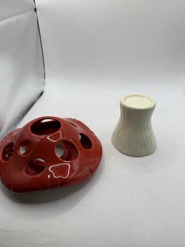 Partylite Mushroom Tealight Candle Holder Ceramic Red - Picture 8 of 8