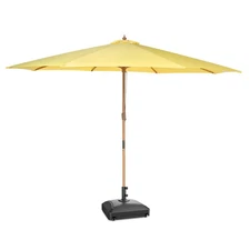 LAGarden 13' XL Wood Outdoor Patio Umbrella with Parasol Base Wheels Stand