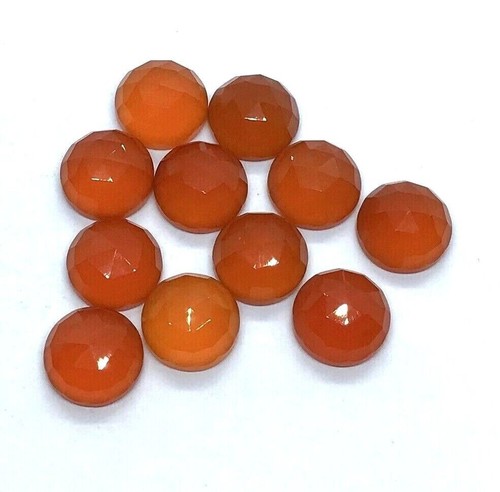 Round Rose Cut Flat Back Natural Red Onyx Loose Gemstone For Making All Jewelry - Picture 5 of 14