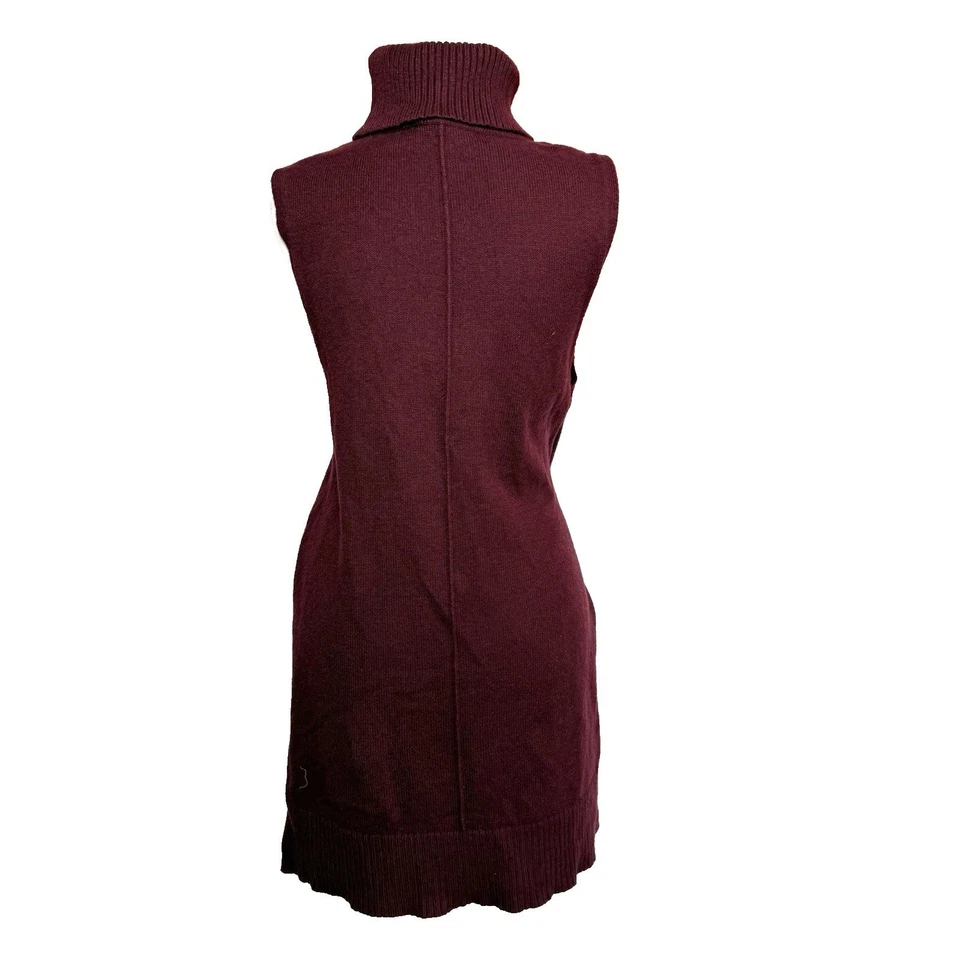 WHBM Tunic Turtleneck Sweater Wool Blend Sleeveless Women's Size Small Holiday - Image 3 of 4