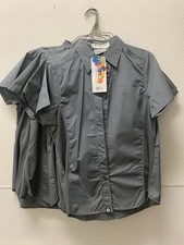 Lot Of 4 NEW NWT Women ChefWorks Grey CoolVent Cook  Shirt Size L