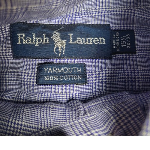 Polo Ralph Lauren Herren blau kariert Button Down Hemd Big Pony Gr. 15 32/33 - Bild 6 von 8