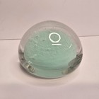 New ListingHand Blown Glass with Bubbles Topaz Paperweight 2"