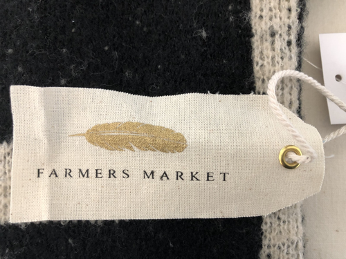 NWT Farmers Market Sz 1XOpen Front Coat Collar Blk White Buffalo Plaid Pockets - Picture 12 of 16