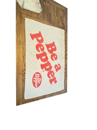 Vintage Dr Pepper Be A Pepper Beach Towel Made In USA Red White Logo - Picture 7 of 15