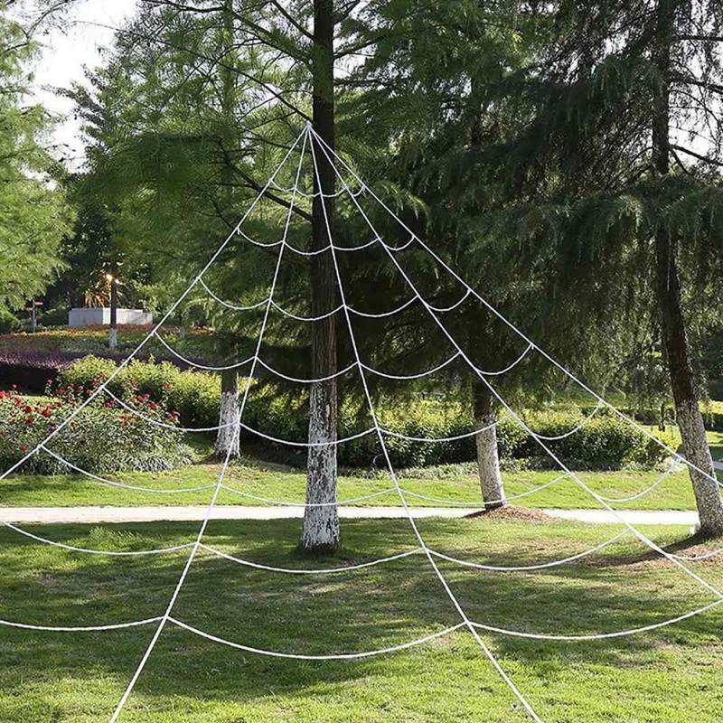 Large simulated cobweb Halloween party decoration