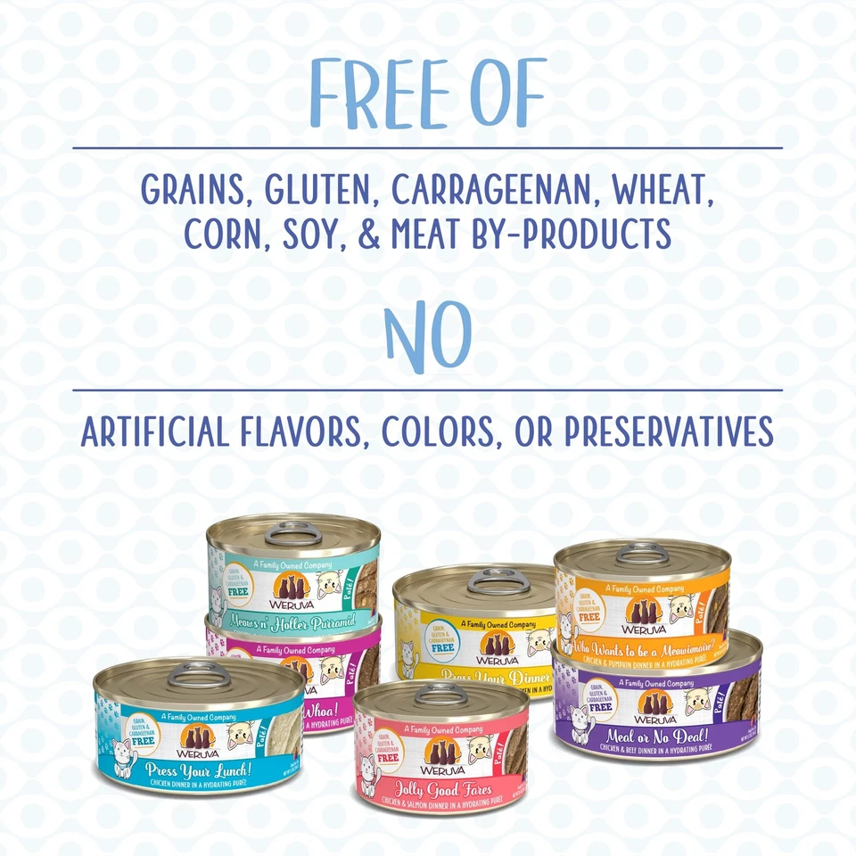 Weruva Tic Tac Whoa Pate 5.5 Ounce Pack Of 8 Tuna Salmon Grain Free Cat Food - Image 4 of 4