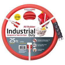 5/8 In. Dia X 25 Ft. Red Rubber Commercial Hot Water Garden Hose