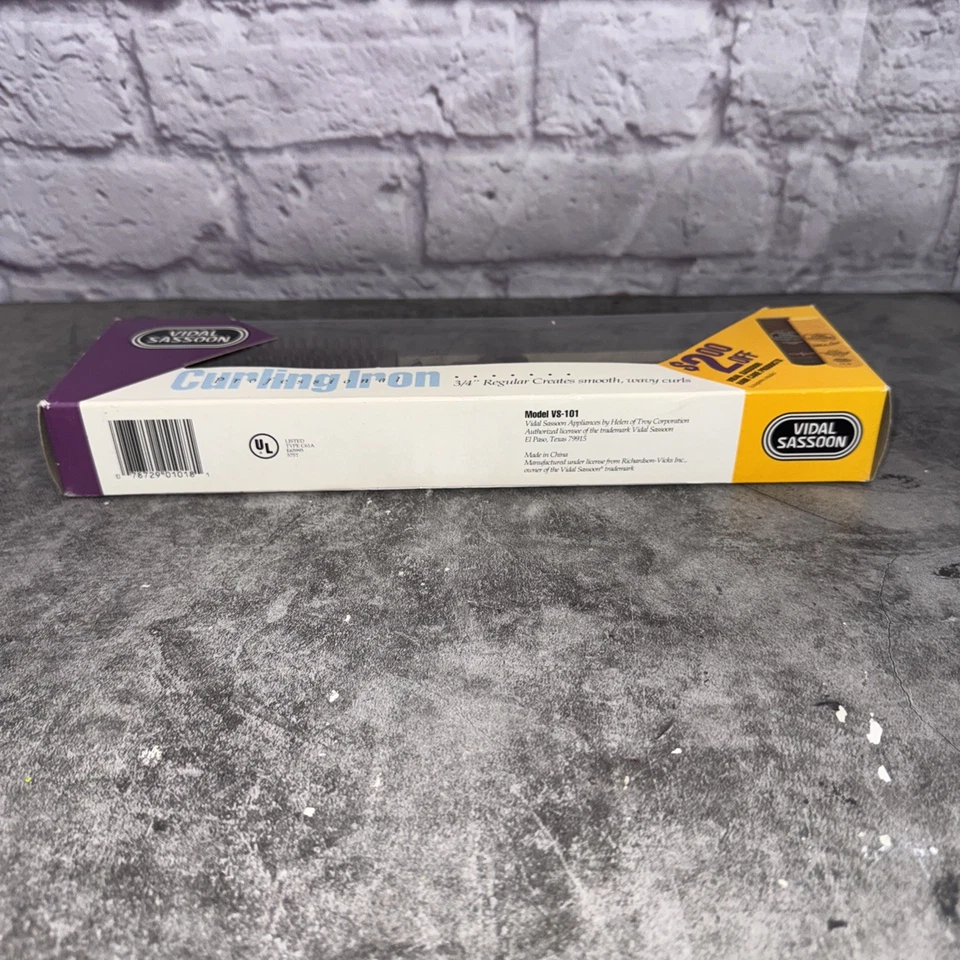 Vidal Sassoon 3/4" Regular Professional Curling Iron VS-101 NOS New Never Opened - Image 4 of 4