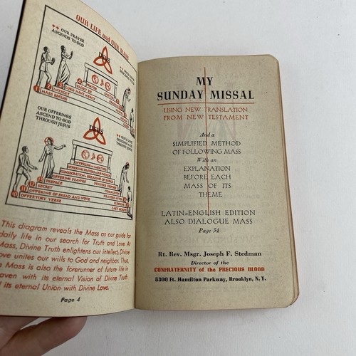 Vintage My Sunday Missal Father Stedman 1942 Pocket Size Catholic Prayer Book - Picture 3 of 7