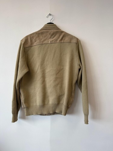 Vintage Network Jacke Herren Medium hellbraun Wildleder Strick Bomber Retro 80er Taiwan - Bild 3 von 5