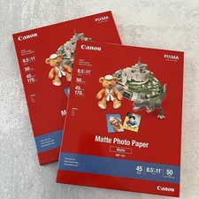2 Pack - Canon Photo Paper Matte 8-1/2 x 11 50 Sheets/Pack - New, Unopened