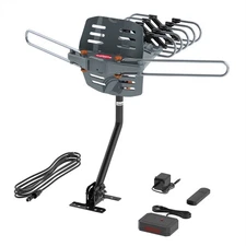 VHF UHF Outdoor Amplified TV Antenna Digital 1080P 4K HDTV Remote 360° Rotation