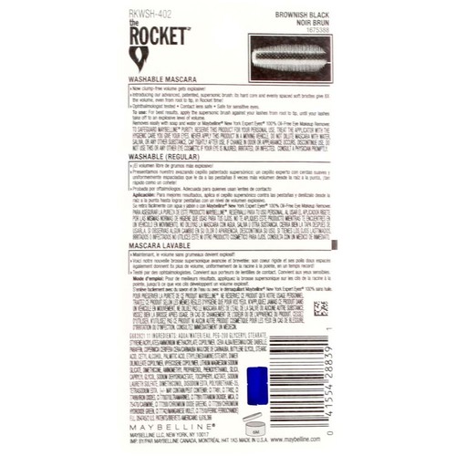 4 Pack Maybelline Volum' Express The Rocket Washable Mascara, Brownish Black ... - Imagen 2 de 2
