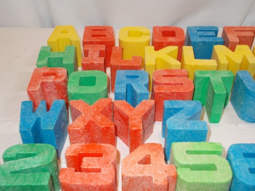 Vintage 1971 Mattel TUFF STUFF BLOCKS Letters Complete Alphabet Numbers 45 Total - Picture 7 of 12