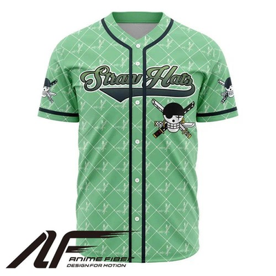#ad Roronoa Zoro Baseball Jersey One Piece Anime Jersey AU $39.00