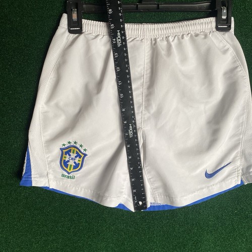 Vintage Brazil Nike Away Shorts Size Youth Medium Soccer Futbol FIFA - Picture 10 of 12