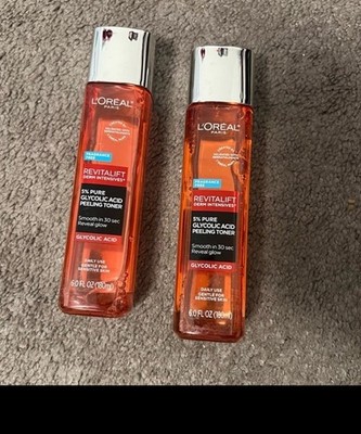 Loreal Peeling Toner Glycolic Acid Set Of 2 *NEW* FACE TONER BEAUTY