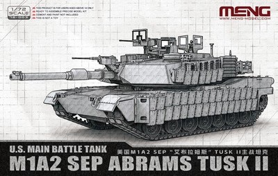 MENG 72-003 1/72 U.S.Main Battle Tank M1A2 SEP Abrams TUSK II Assemble model kit