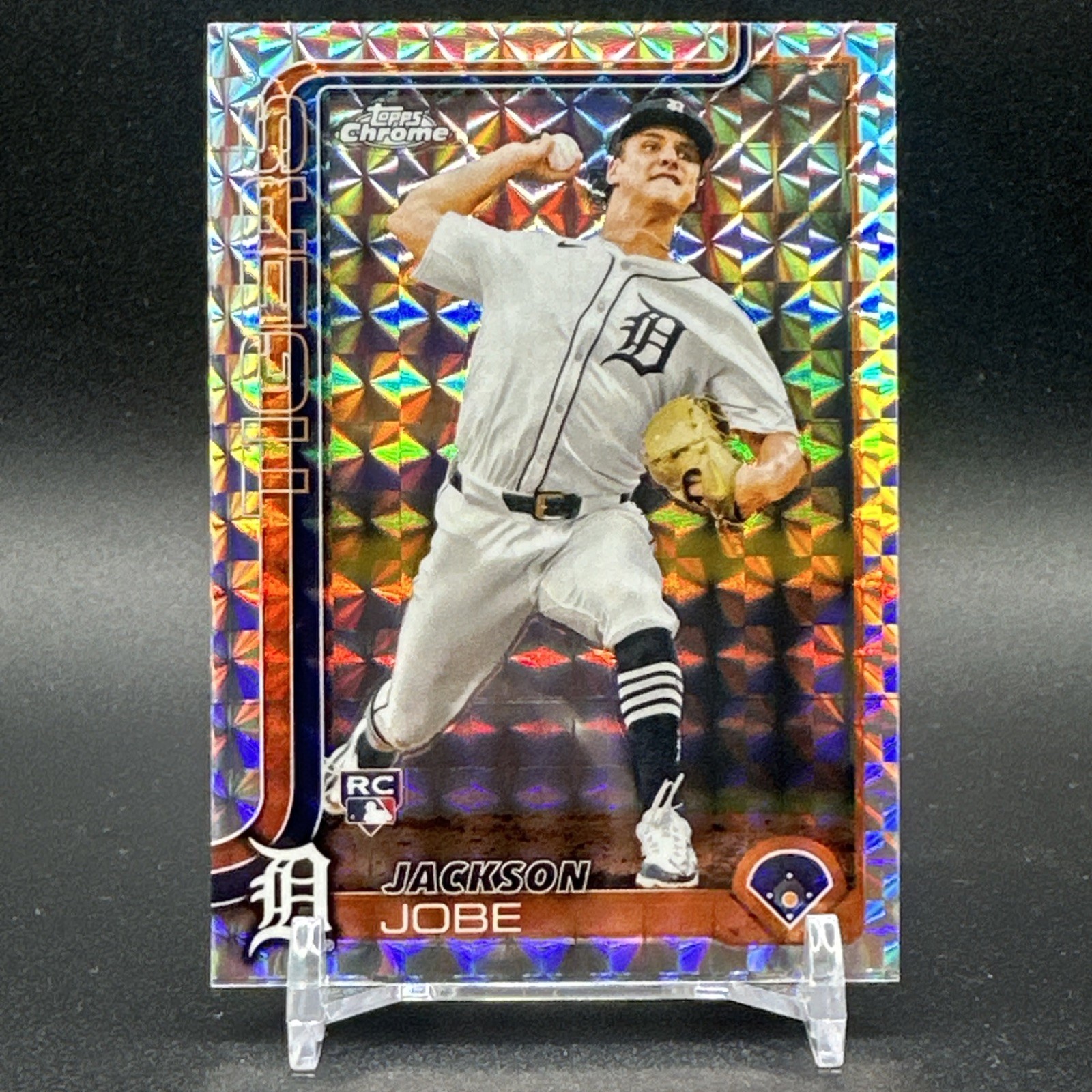 Jackson Jobe 2025 Topps Chrome Geometric Refractor Rookie RC Detroit Tigers #249