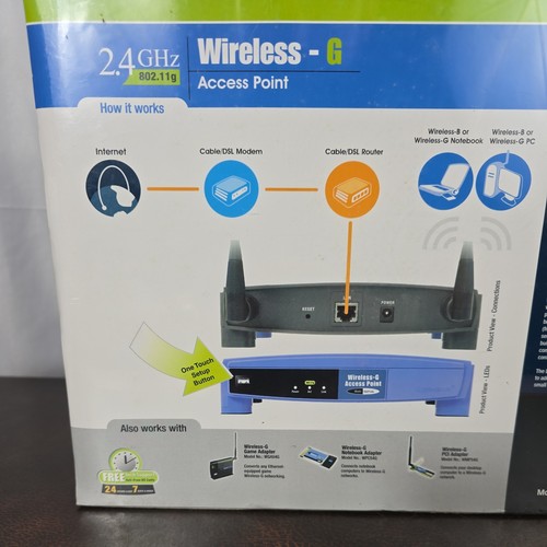 Linksys Wireless-G Wi-Fi Access Point WAP54G 2.4GHz 802.11g 54Mbps Brand New - Picture 5 of 9