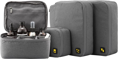 Set Di 4 Organizer Valigie Viaggio, Cubi Organizzatori Di Imballaggio, Essential - Foto 11 di 12