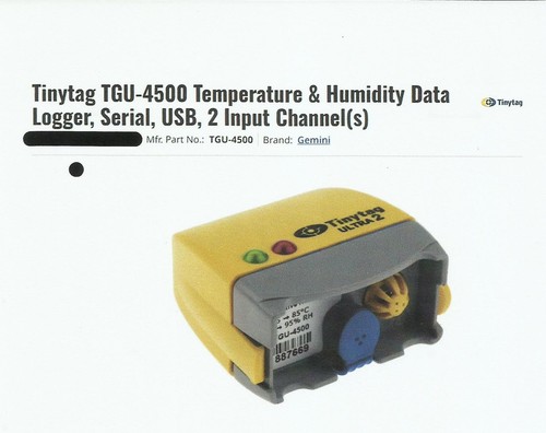 4 X TinyTag Ultra2 Internal Temperature/ Relative Humidity Data Logger TGU-4017