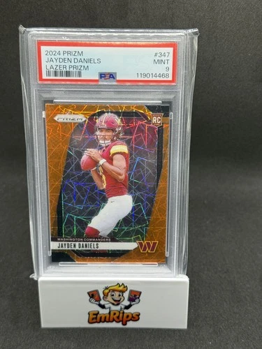 2024 Panini Prizm - Rookies Jayden Daniels #347 Lazer Prizm (RC) PSA 9