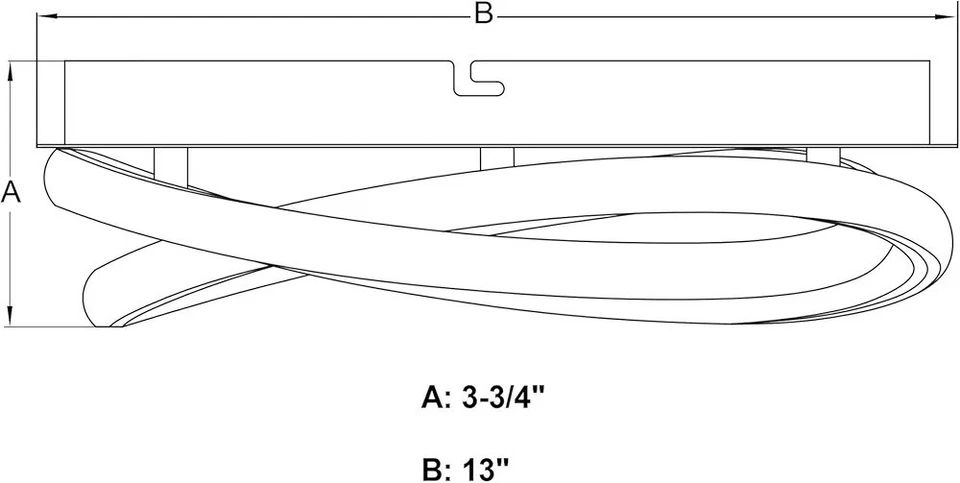 Luz de techo moderna empotrada LED interior/exterior Vaxcel North End 13" negra mate Foto 4 de 4
