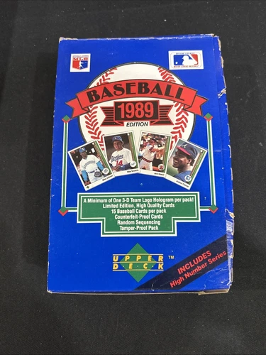 1989 UPPER DECK High Series Wax BOX Case Fresh 36 Packs Sealed Ken Griffey Jr RC
