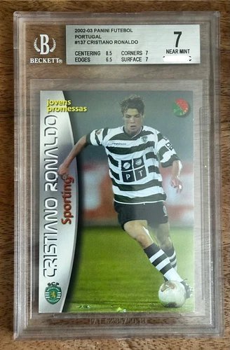2002 PANINI SPORTS MEGA CRAQUES #137 CRISTIANO RONALDO RC PSA 9