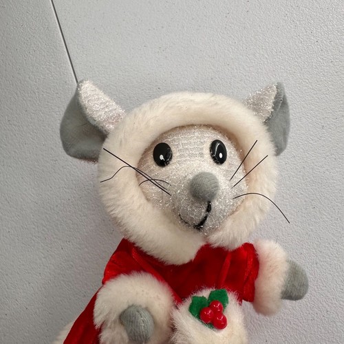 Gemmy Animated Holiday Mouse Santa Outfit Singing Dancing Christmas 2002 Retro - Picture 7 of 11