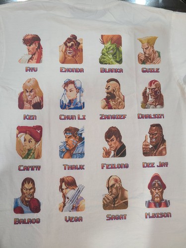 Street Fighter Capcom T Shirt Adult Size Large No Feel Print - Imagen 6 de 8