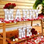 Roowest Marry Me Letters Light Proposal Decorations Set Includes 7 LED 6.3" X 5.