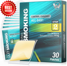 Nicotine Patches Step 2 14mg 30ct Stop Smoking Aid 24Hr Transdermal System