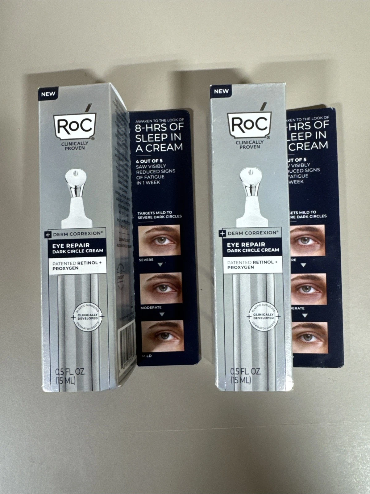 RoC Derm Correxion Eye Repair Dark Circle Treatment 0.5oz ea. Lot of 2!