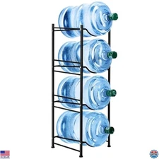 5 Gallon Water Cooler Jug Rack, 4 Tier Detachable Heavy Duty Bottle Storage Rack