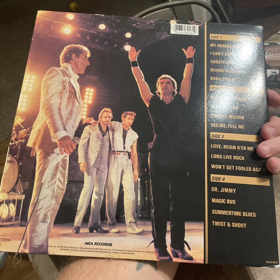 THE WHO - Who’s Last (1984, Vinyl Double LP) “Pinball Wizard” “Magic Bus” - Image 2 of 4