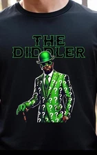 Diddy Diddler the riddler  Black-Funny Meme T-Shitt Adult Unisex XL