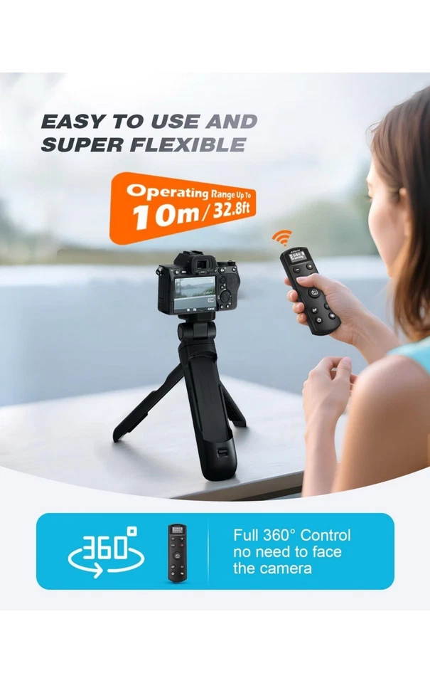 AODELAN Wireless Shooting Grip Tripod with Remote Control for SONY Cameras OLED - Image 4 of 4
