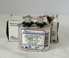 7.5 MFD x 370 / 440 VAC Oval Run Capacitor AmRad USA2031 - Made in the USA