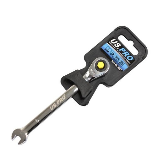 US Pro 6 mm Zahnrad Ratsche Kombination Schraubenschlüssel poliert Chrom - Bild 3 von 4