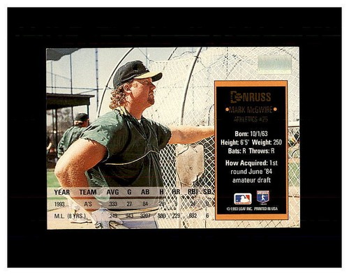 MARK McGWIRE YOU PICK HUGE COLLECTION HIGH GRADE CARDS - Picture 74 of 110